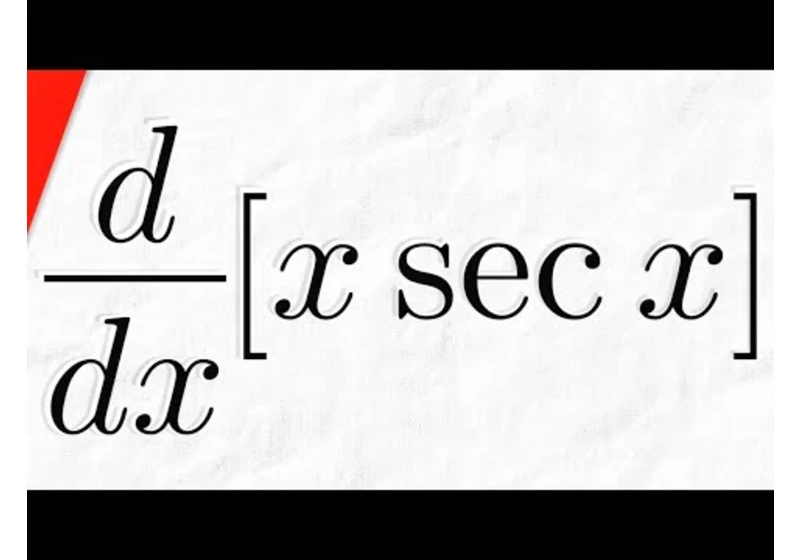 Derivative of xsecx with Product Rule | Calculus 1 Exercises