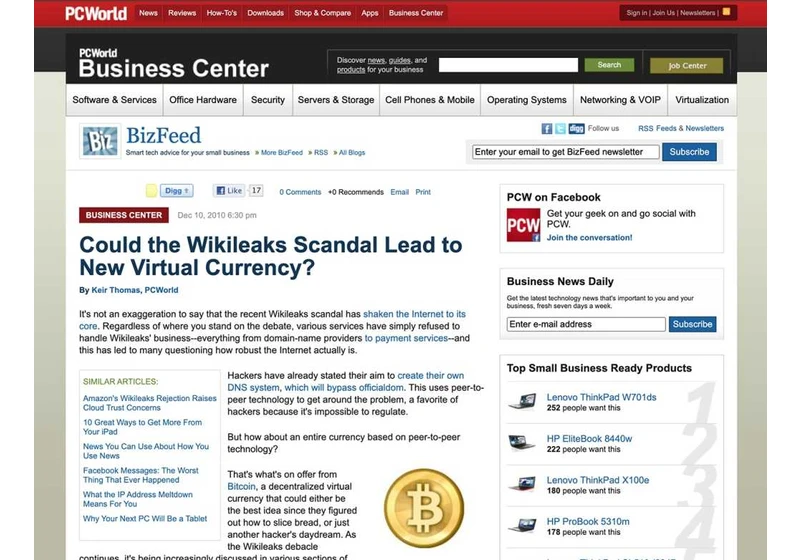 How Bitcoin’s founder disappeared because of PCWorld