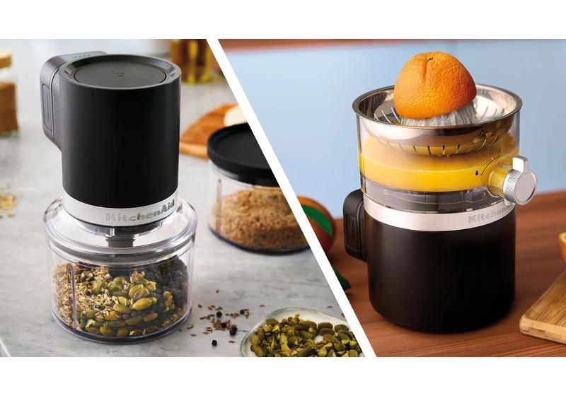 KitchenAid's new juicer and food chopper will eliminate the tangle of cords in your cupboards