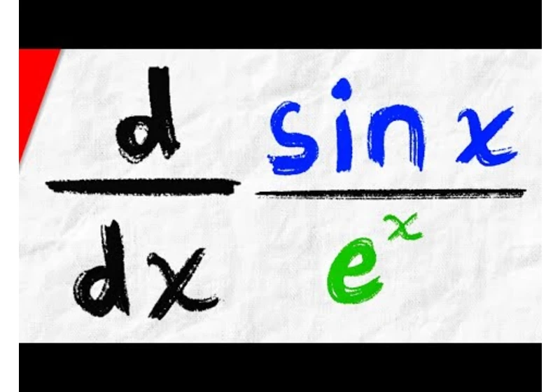 Derivative of sinx/e^x | Calculus 1 Exercises