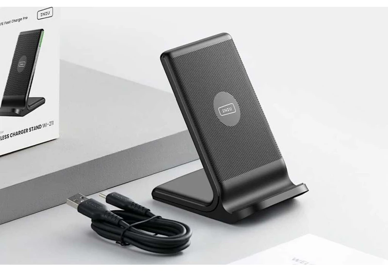 This wireless charger is also a phone stand, and it’s only $12 today