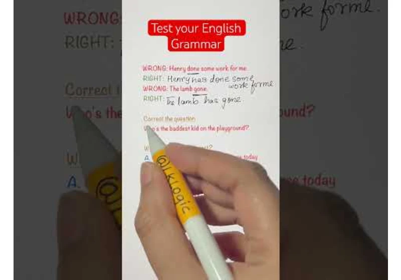 Test your English Grammar