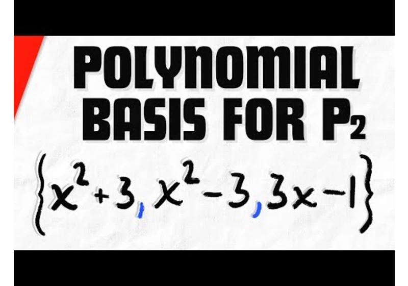 Show Polynomials Form a Basis of P2 | Linear Algebra Exercises