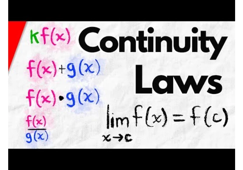 Proving the Algebraic Continuity Laws | Real Analysis