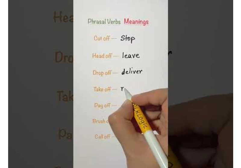 Phrasal verbs - Meanings