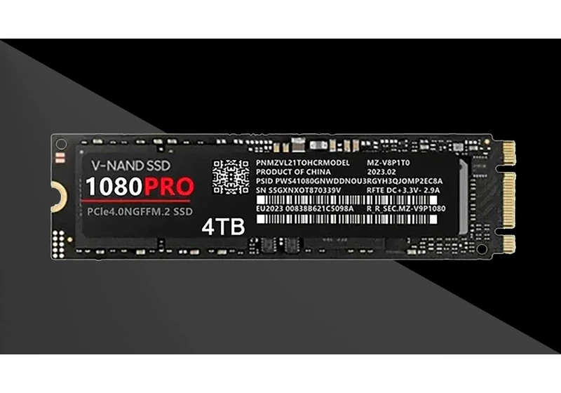  Buyer beware: Fake Samsung 1080 Pro 4TB SSD promising unbelievable 15.8 GB/s speeds for $43 is too good to be true 