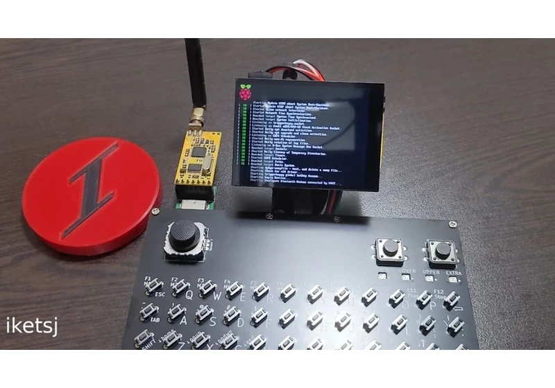 Raspberry Pi Cyberdeck Uses Custom RP2040 Keyboard and Mouse PCB