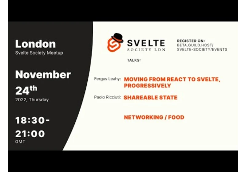 Svelte London - November 2022 Meetup