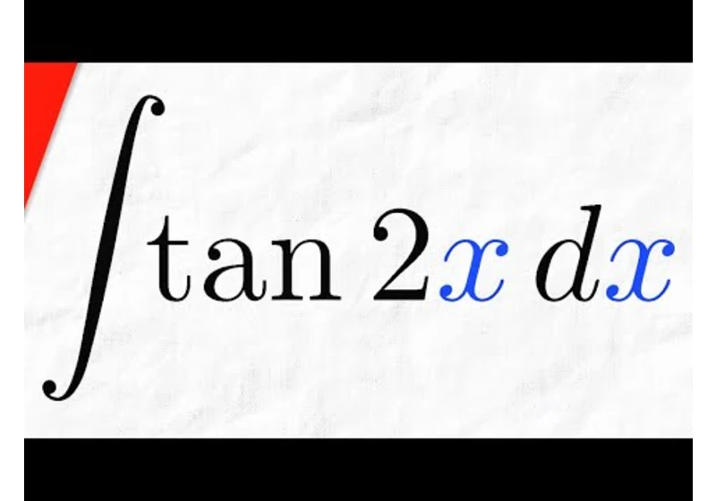 Integral of tan(2x) with u-substitution | Calculus 1 Exercises