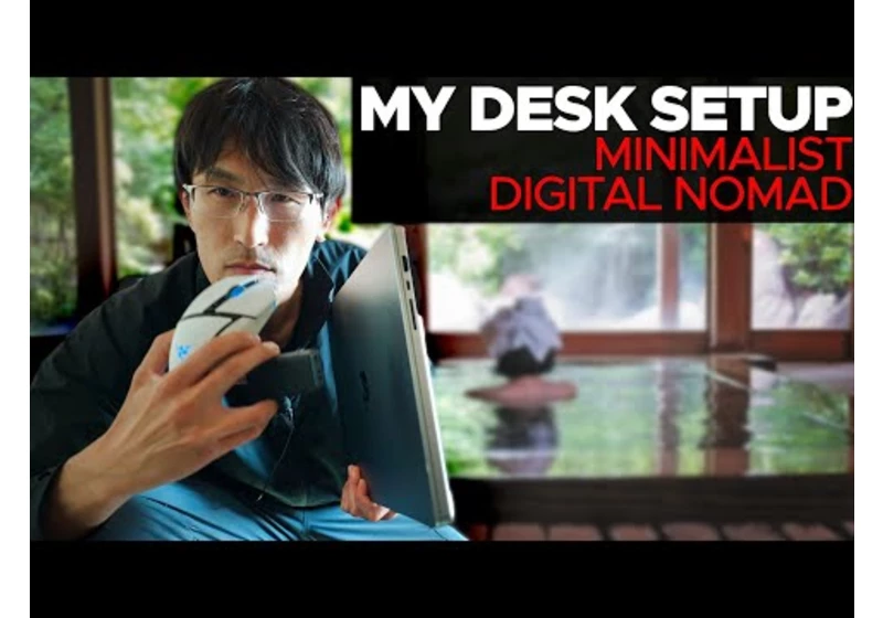 My Minimalist Desk Setup (as a digital nomad) 2023.