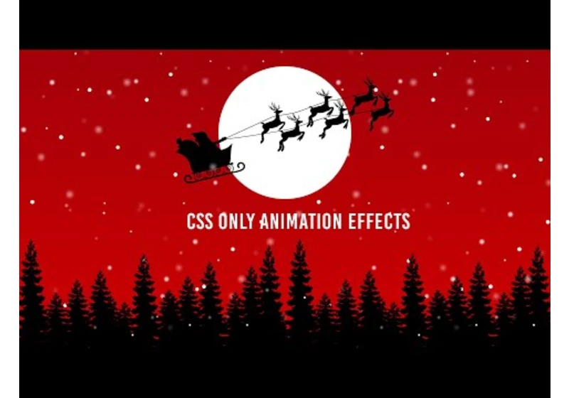 CSS Only Animated Background Effects | Html CSS Christmas Animation