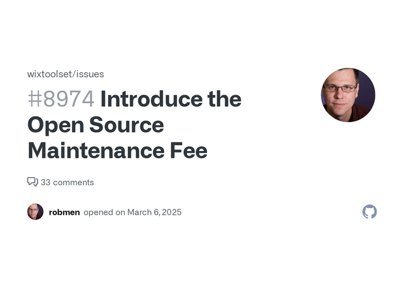 Open Source Maintenance Fee