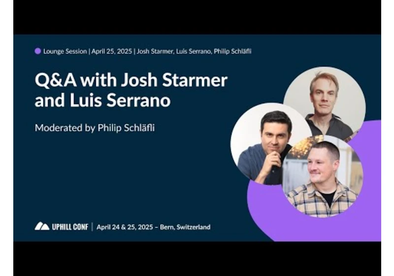 Josh Starmer and Luis Serrano Live Q/A from Uphill at Bern!