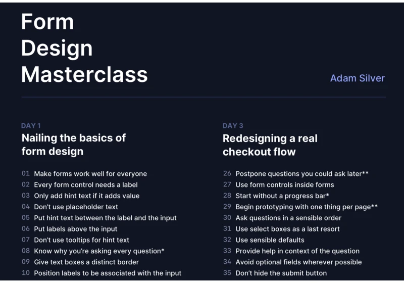 Things To Expect From A Smashing Workshop: Form Design Masterclass