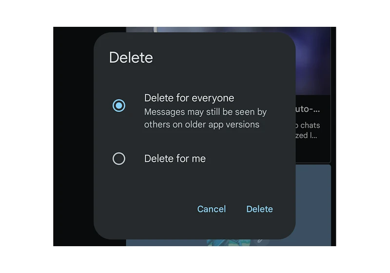 'Delete for everyone' appears in the Google Messages beta