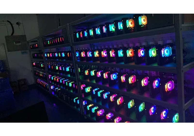 Chinese PC vendor shows rare picture of dozens of AMD Ryzen AI Max+ 395 mini workstations undergoing final aging tests and yes they've all got RGB fans spinning