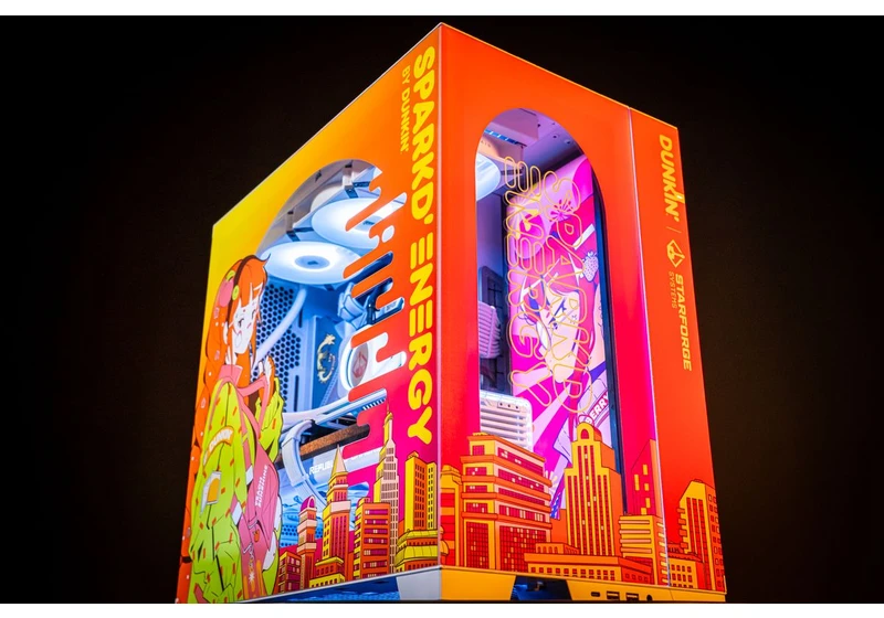  Dunkin'-Themed PC at TwitchCon is Covered in Anime Girls 