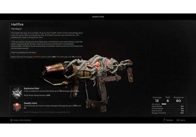 Remnant 2: How to get the Hellfire flamethrower handgun