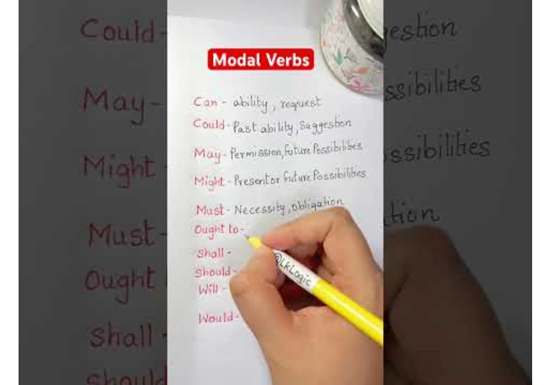 Modal Verbs with their different meanings
