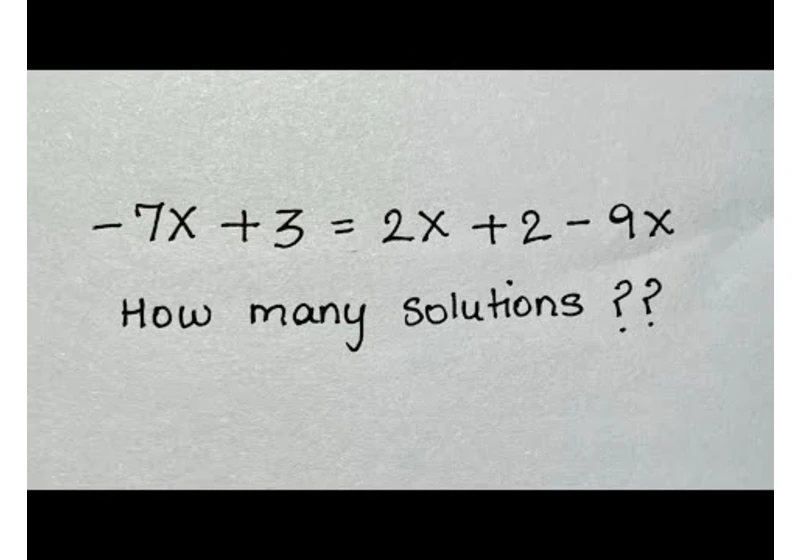 Number of Solutions to Linear Equations | Can you find it?