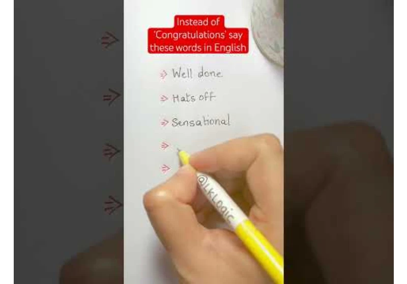 Instead of ‘Congratulations’ say these words in English