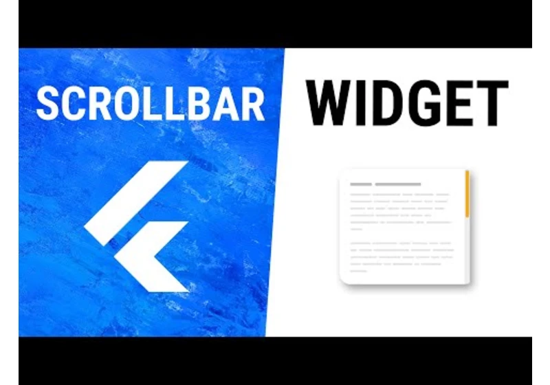 Flutter Scrollbar Widget