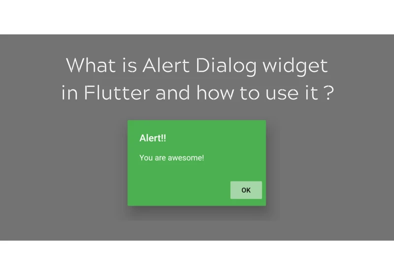Alert Dialog widget in Flutter
