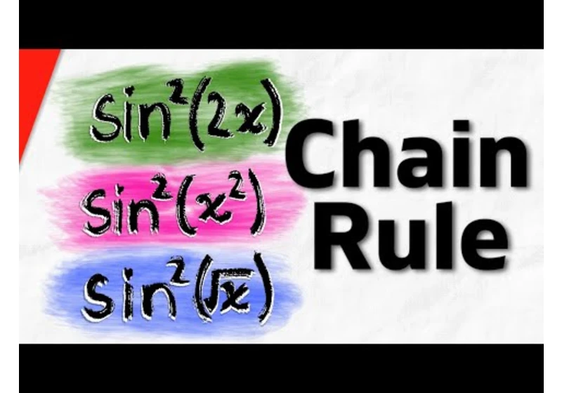 Derivative of sin^2(x), sin^2(2x), and sin^2(x^2) with Chain Rule | Calculus 1 Exercises