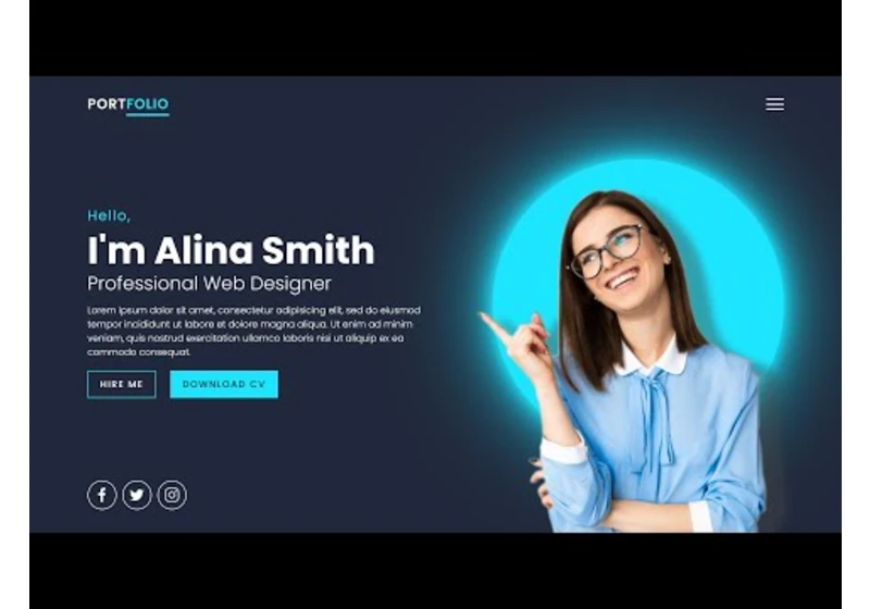 How to Make Responsive Portfolio Website in Html CSS & Javascript