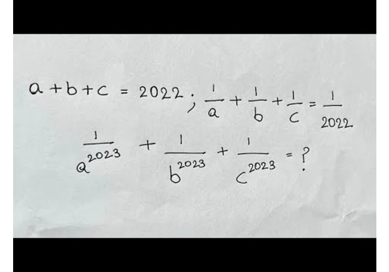 Algebra Math olympiad Question