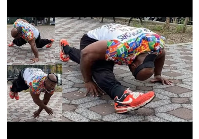 300 Pounds of Muscle: Watch a 300-Pound Man Master Push-Up Variations! | That's Good Money