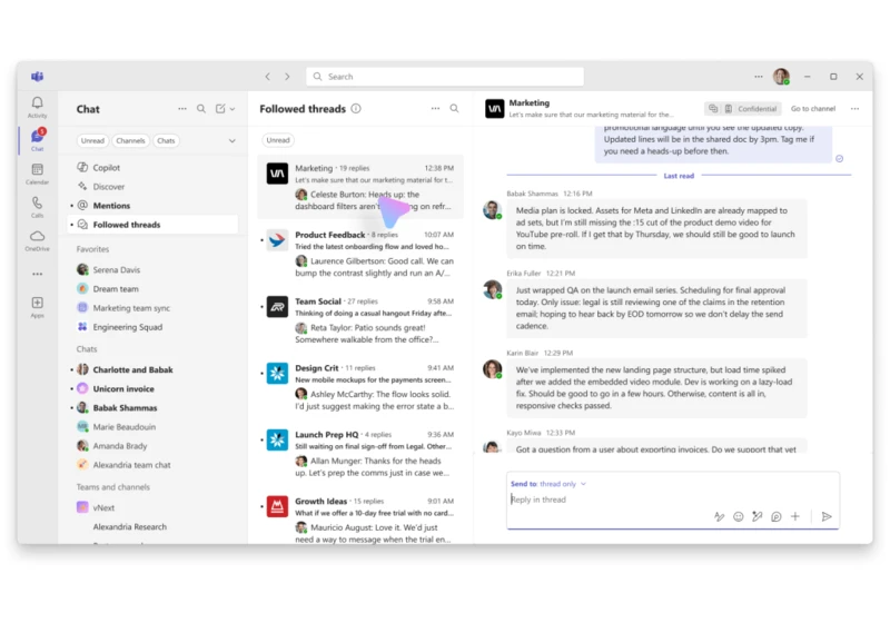 Microsoft Teams adds threaded conversations for neater, tidier chats
