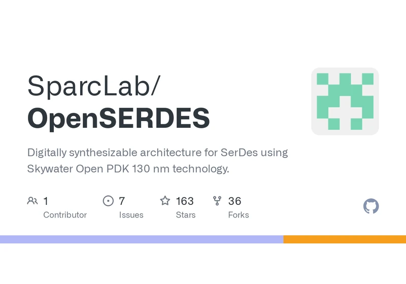 OpenSERDES – Open Hardware Serializer/Deserializer (SerDes) in Verilog