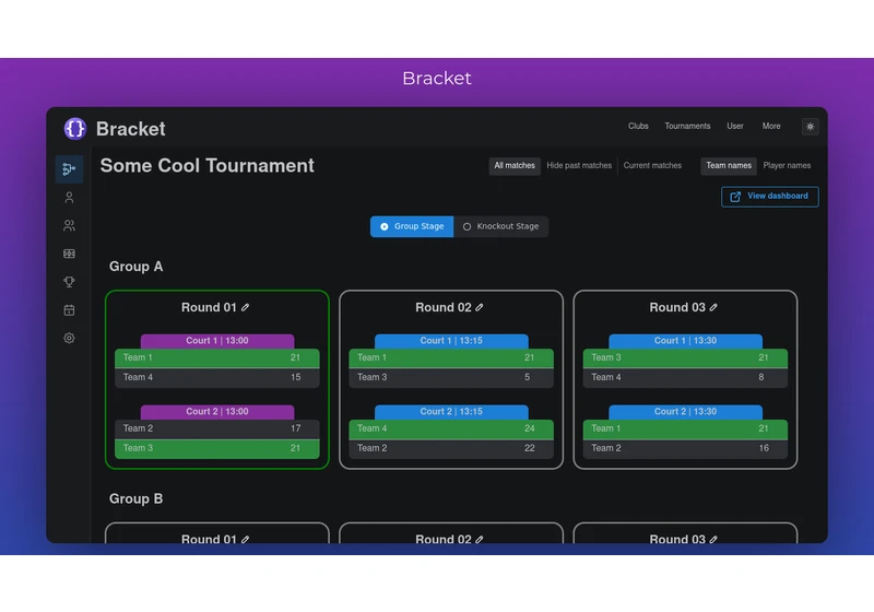 Show HN: Bracket – selfhosted tournament system
