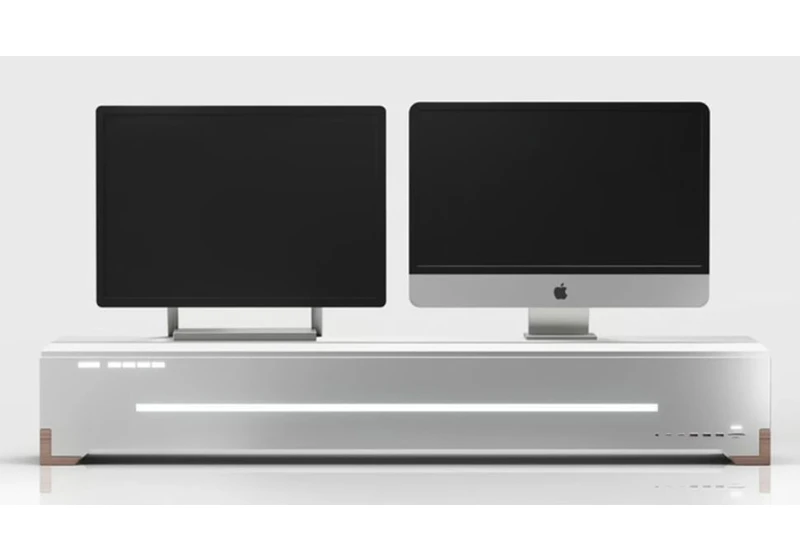 The world's largest docking station is also an 8-drive NAS that can scale to 130TB plus has 20 ports and connectors; oh and it does have eight, yes eight power outlets