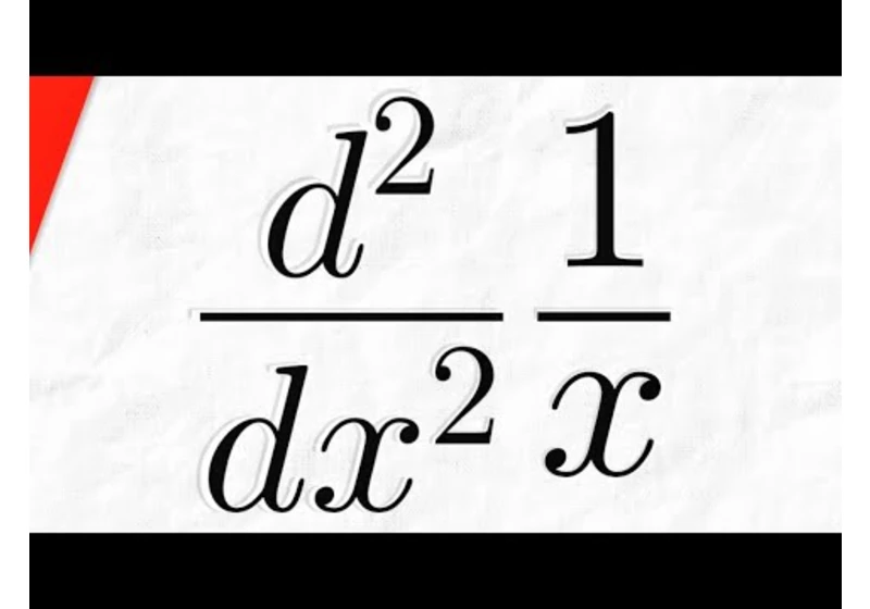 Second Derivative of 1/x | Calculus 1 Exercises