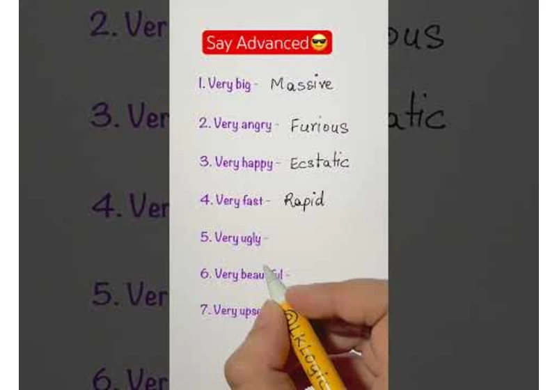 Stop saying “very”🚫❌ say advanced