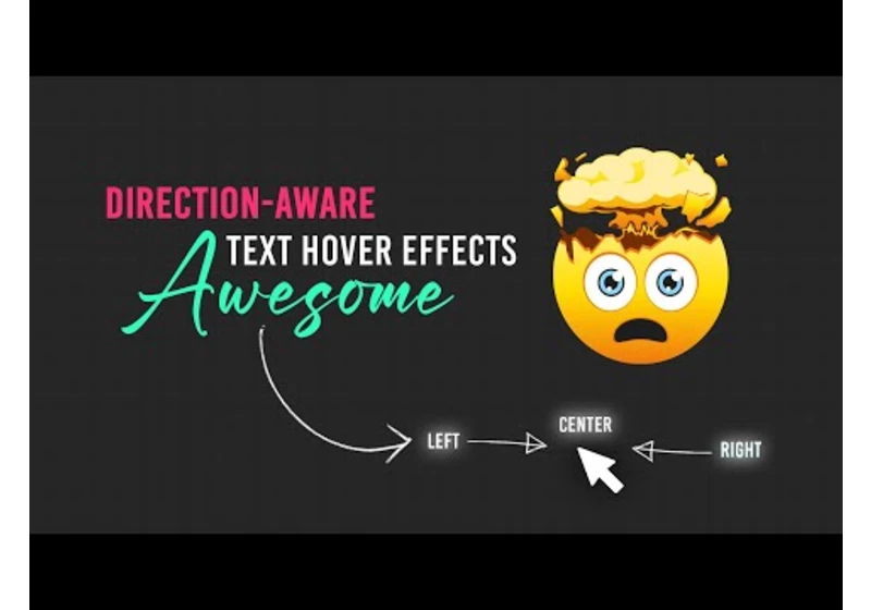 Direction-Aware Text Hover Effects | CSS & Javascript