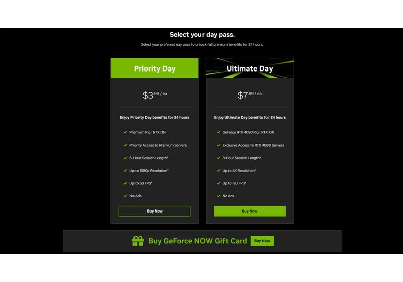 Nvidia’s GeForce Now streaming gets G-Sync and day passes