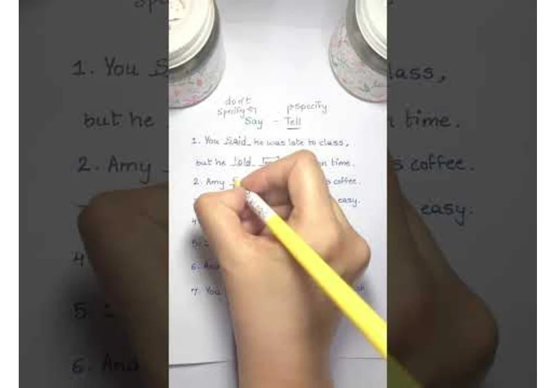 English Grammar (Say or Tell)