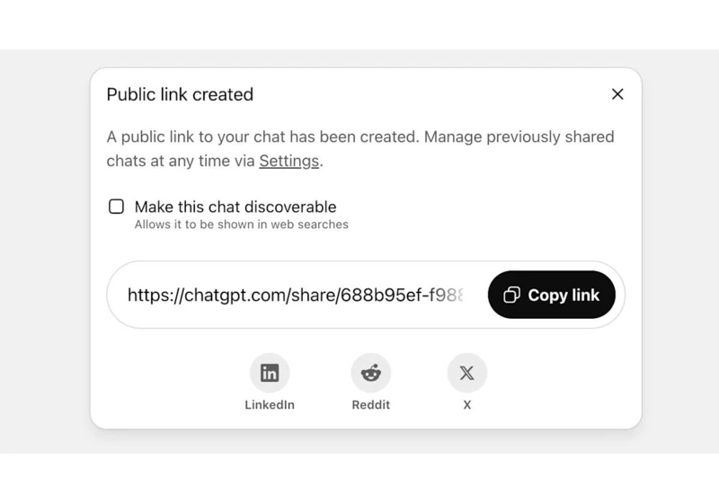 OpenAI is removing ChatGPT conversations from Google