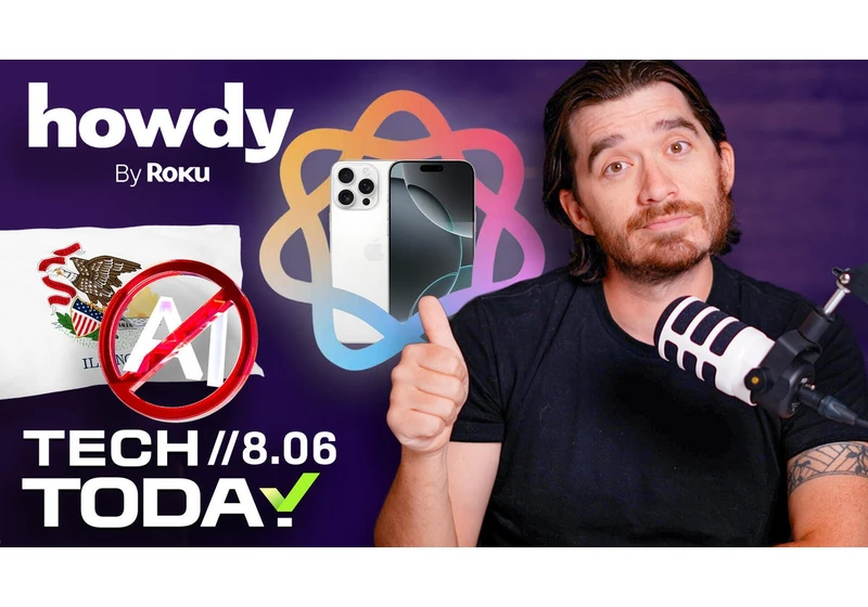 Apple Sells Its 3 Billionth iPhone, Illinois Attempts to Curb Use of AI for Therapy, and More | Tech Today video