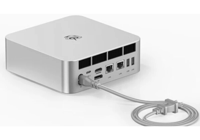  This mini PC has two 10Gb Ethernet LAN ports, a fingerprint reader, and can even connect to an external GPU - so remind me again why we need a full desktop PC? 