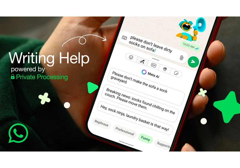 WhatsApp’s new AI-powered writing helper could help you avert another awkward conversation disaster