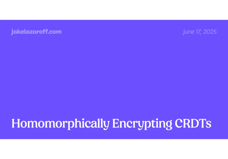 Homomorphically Encrypting CRDTs