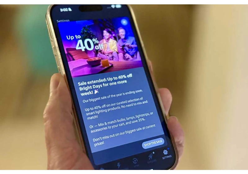 I wanted to dim my Philips Hue lights. All I got was a pop-up ad