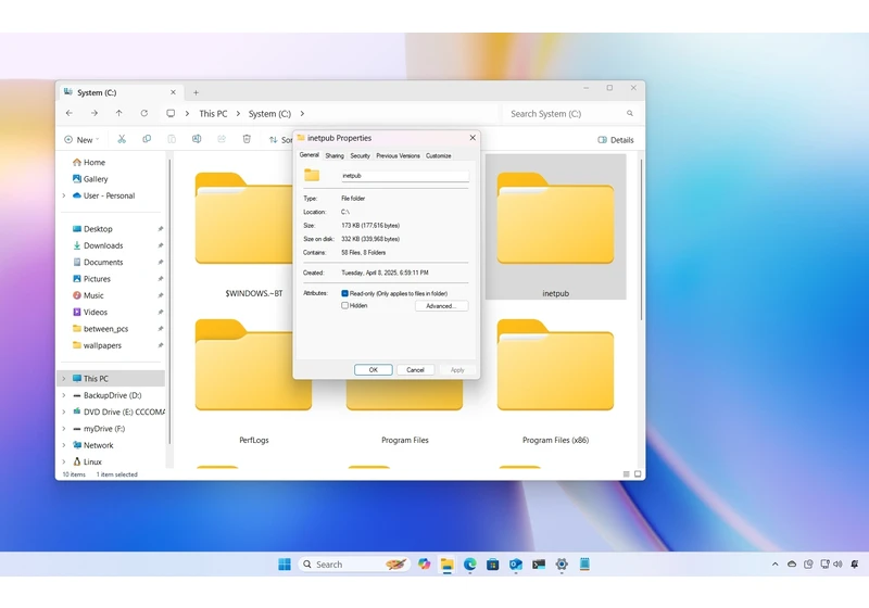 What's the mysterious Windows 11 'inetpub' folder? Microsoft says you shouldn't delete it.