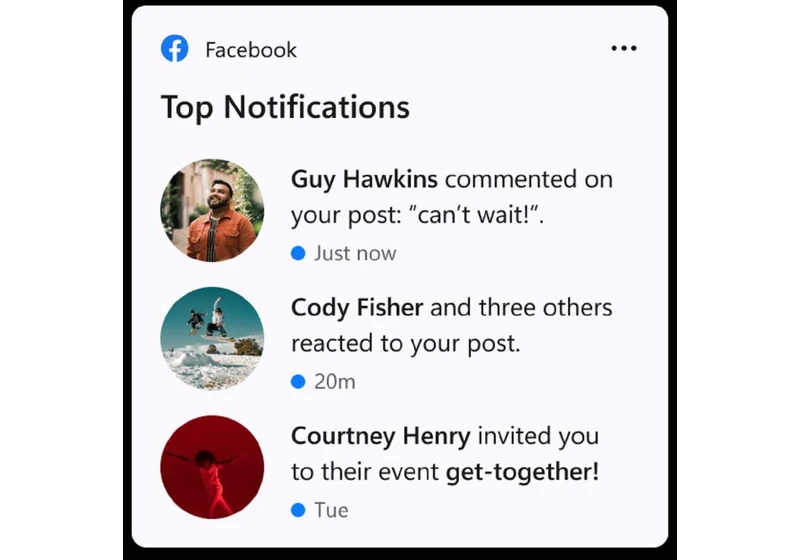 Windows 11 is getting a Facebook widget and other modern features