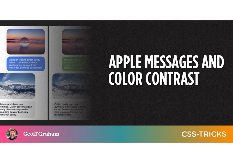 Apple Messages & Color Contrast