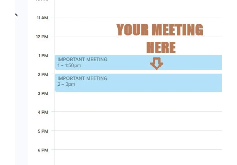 Malicious compliance by booking an available meeting room